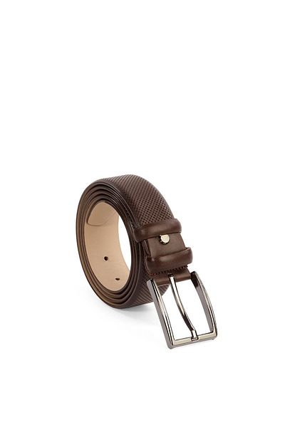 CENGİZ PAKEL Ανδρική ζώνη Cengiz Pakel Γνήσιο Δερμάτινο Καφέ 3,5 cm