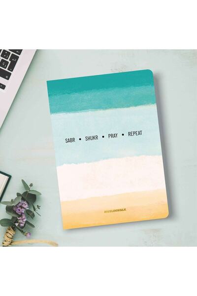 MuslimWalk Lika - Sabr Shukr Pray Repeat - A5 Çizgili Defter #YK303
