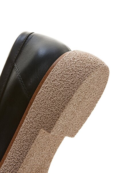 Valmenti Pura Kadın Siyah Hakiki Deri Loafer Ayakkabı