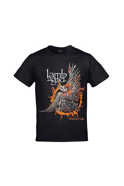 Orijin Tekstil Lamb of God Omens Front Back Printed Unisex Black Tshirt