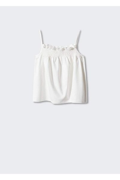 MANGO Kids Tricou Alb Pentru Copii