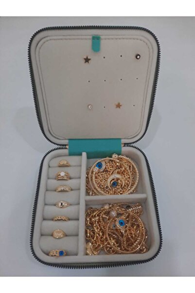 Moda fiesta Orta Boy ( 15×15) Düzenleyici Takı Saklama Kutusu Seyehat Mücevhe...