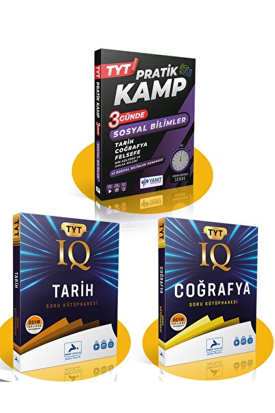 paraf yayınları IQ Tyt Tarih, Coğrafya Soru Kütüphanesi + Yanıt Yayınları Tyt Sosyal Pratik Kamp