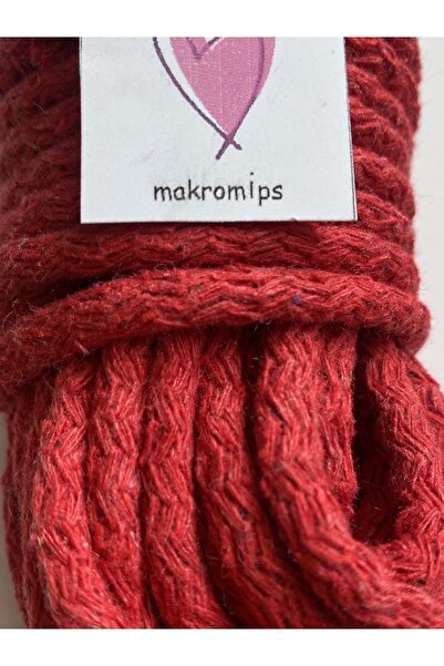 Makromİps حبل مكرامية - خيوط قطنية قابلة للخياطة بطول 10 أمتار، وسلة من الجوت، وحبل كايبان