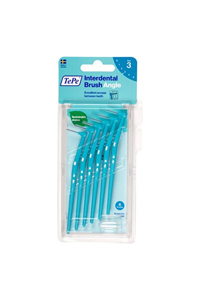 TePe Angle Saplı Arayüz Fırçası 0.6 mm Mavi