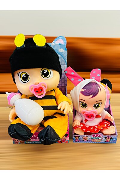 Genel Markalar Babies Ağlayan Bebek Sesli Emzikli ve Biberonlu Et Bebek 35 cm 2 adet