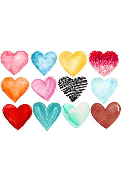 TELLGRAF مجموعة ملصقات قلب (2x2 سم 60 قطعة)