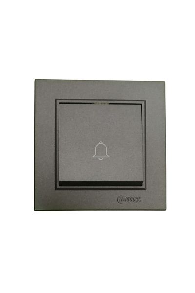 MAKEL SQUARE SMOKED BELL BUTTON+SINGLE FRAME