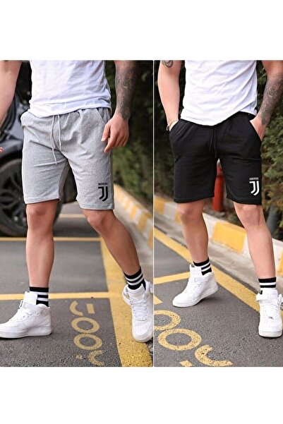 İnsane Minds унісекс slim fit сіро-чорні бавовняні літні шорти, 2 шт.