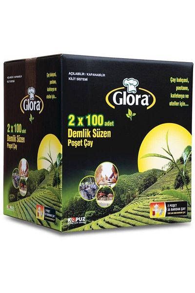 Glora Vega White Teapot 30 Gr, 2X100 Pieces 6 kg