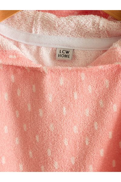 LC Waikiki Gepunkteter Kapuzen-Poncho für Kinder aus Baumwolle