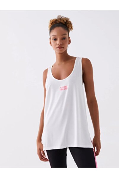 LC Waikiki Women's U-Neck Printed Sports Tank Top,