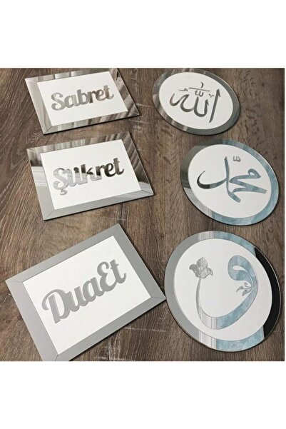 taşsüstasarım Set de 6 plexiglas alb și argintiu: Rămasă, Recunoștință, Rugăciune