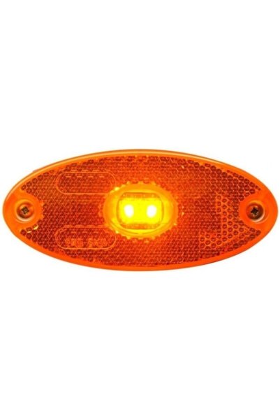AHMET OTOMOTİV Tırsan 2 Ledli Sarı Yan Lambası Kablolu 12v-24v Mekik Oval Schmitz