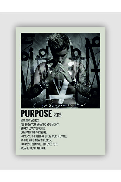 fırsatlar diyarı Justin Bieber -Purpose Duvar Posteri - Duvar Dekoru - Kalın ...