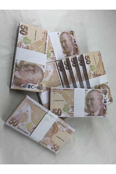 Axe Tools 1 DESTE RENKLİ GEÇERSİZ ŞAKA PARA 50 TÜRK LİRASI TAM 100 ADET