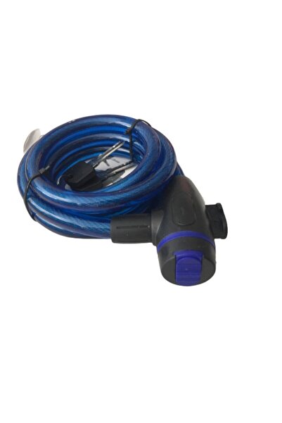 Baytec Mavi Bisiklet Kilidi Çelik Halat 12 mm 1,5 m