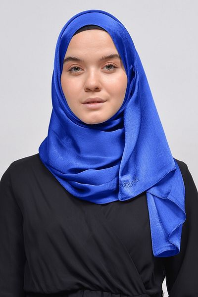 Altobeh Janjan Shiny Satin Textured Hijab Βραδινό Φόρεμα Chiffon Shawl-saks