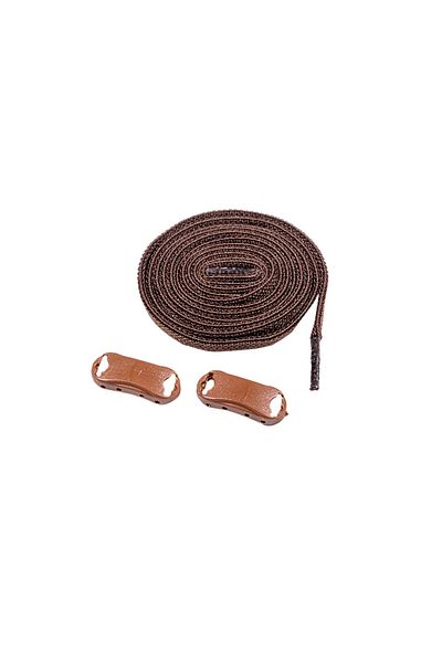 Dopar Brown Elastic Smart Flexible Laces Plug and Drop Shoelaces 1 Pair 100cm