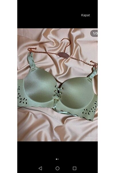 dpgiyim Dp Giyim HAKİYEŞİL Lazer Kesim Tam Destekli Dikişsiz Sütyen