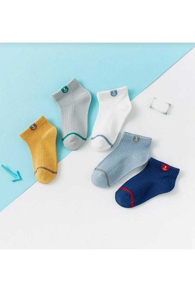 SOYTEMİZ Children's Booties Boys Socks 11-13 Years 5 Pairs