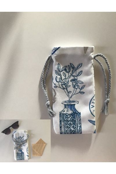 Bonvii Int Glasses Container Case Patterned Printed Plain Glasses Cleaning Cloth Included
