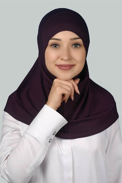 Altobeh Έτοιμο τουρμπάνι πρακτικό κασκόλ Hijab Hijab - Πανί προσευχής - Δαμάσκηνο