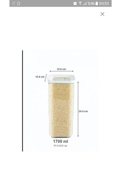 VİP AHMET 9 Pieces 1700ml Vacuumed White Storage Container
