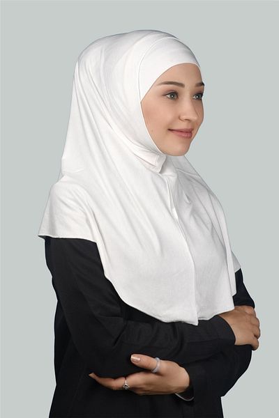 Altobeh Εκρού Χρώμα Πρακτικό Φουλάρι Hijab Bonnet και Σετ Hijab (XL)