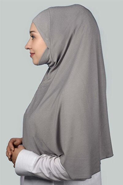 Altobeh Έτοιμο τουρμπάνι με πέπλο πρακτικό κασκόλ Hijab Nikaplı Hijab - Σουφλέ κάλυμμα προσευχής (XL) - Γκρι
