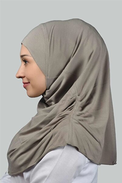 Altobeh Έτοιμο τουρμπάνι Shirred Πλισέ πρακτικό κασκόλ Hijab Hijab - Πανί προσευχής - Light Mink