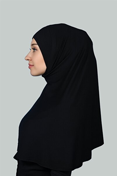 Altobeh Hazır Türban Pratik Eşarp Tesettür Hijab - Namaz Örtüsü (XL) - Siyah