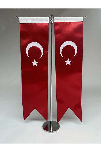Gündoğan Kristal Swallow Turkish Satin Table Flag