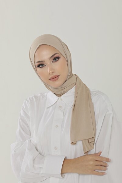 Beyzak Βαμβακερό σάλι Ivory Luxury Combed - Γυναικείο σάλι Hijab Jersey Hijab Lycra