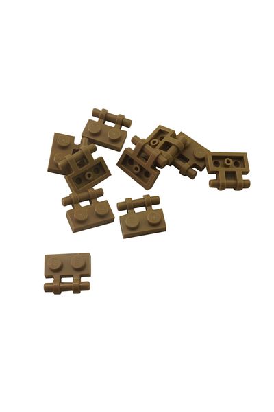 LEGO MOC Custom Accessory Plate Modified 1 x 2 Edge Bar Dark Tan Brick 4 pieces to send