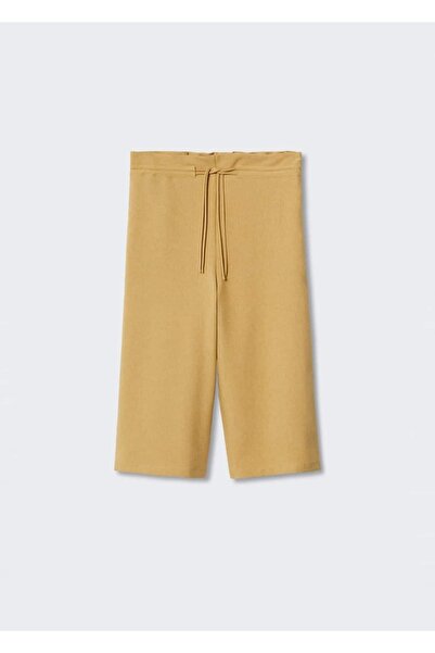 MANGO Woman Dökümlü Culotte Pantolon