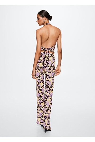 MANGO Woman Retro Desenli Pantolon