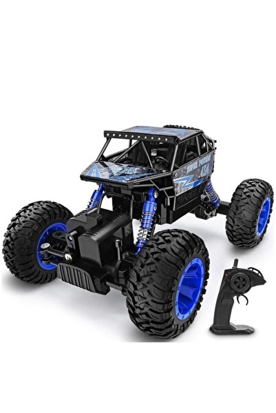Aniloyuncaktr Rock Crawler Uzaktan Kumandalı Jeep Oyuncak Araba 1:18 Ölçek Mavi