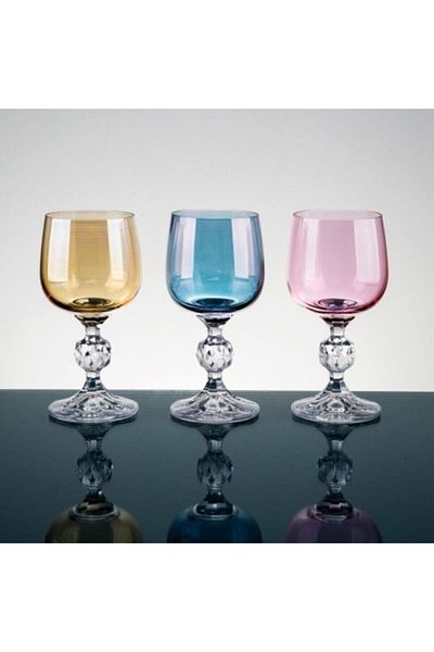 Bohemia Yellow Sterna Crystal Coffee Side Glass