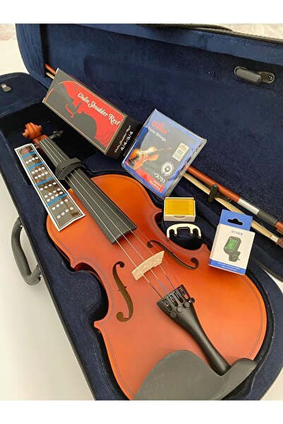 GMC MUSIC STORE Cremonia VG001L-4/4 Tam Boy Keman Seti (yastık,susturucu,yedek tel,akort aleti,klavye sticker)