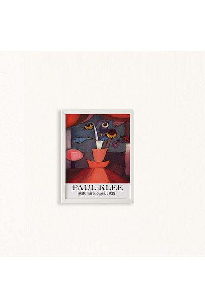 Ayışığı Dizayn Set de picturi simple cu cadru laminat cu flori de toamnă Paul Klee
