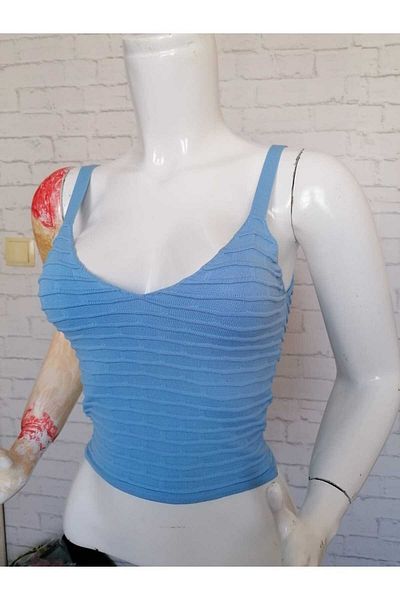 anne moda ankara Decolteu în V, model în fagure, tricotaje de prima calitate tricotate 50% bumbac 50% acril, crop