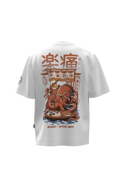 Shout Μπλουζάκι Unisex Octopus Sushi Limited Edition Oversize Shout