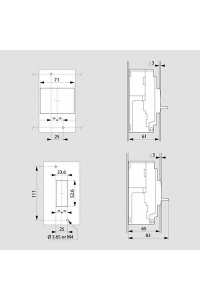Legrand Drx 125 Amp Compact Switch - Tm 3 P, 20Ka 027221