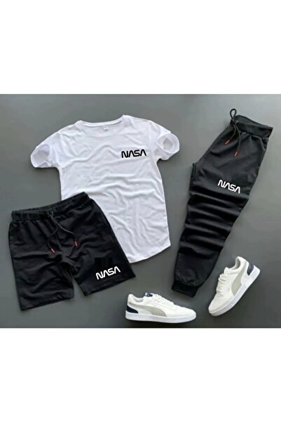 NewCabin Футболка унісекс під костюм-шорти 3 частини літній костюм комбінація