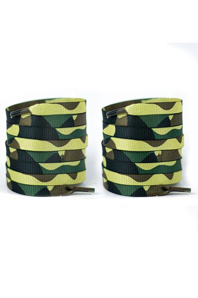 AiryFooT Camouflage Patterned Sports Shoelaces, Sports, Converse Shoelaces 120 cm