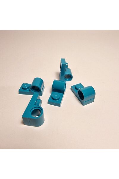 LEGO Custom Moc Technic Plate Modified 1 X 2 Pin Hole Medium Azure Brick 4 Pieces Will Be Sent