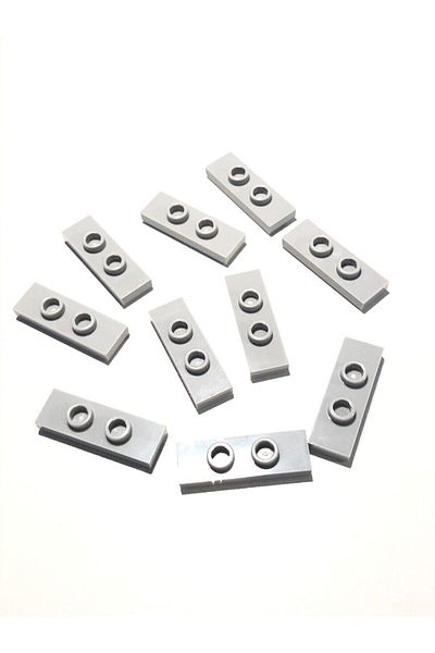LEGO Custom Accessory Plate Modified 1 x 3 Jumper Light Grey Tiles Brick 4 pieces to send