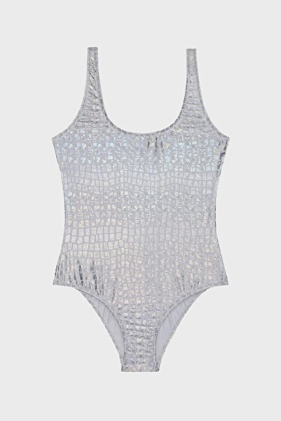 SLIPSTOP Silver Kalın Askılı Kolay Kuruyan Uv Korumalı Parlak Mayo MAYO SM234...