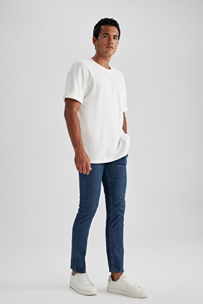 DeFacto Pedro Slim Fit Στενή Εφαρμογή Κανονική μέση με στενό πόδι Jean παντελόνι A9151ax23hs